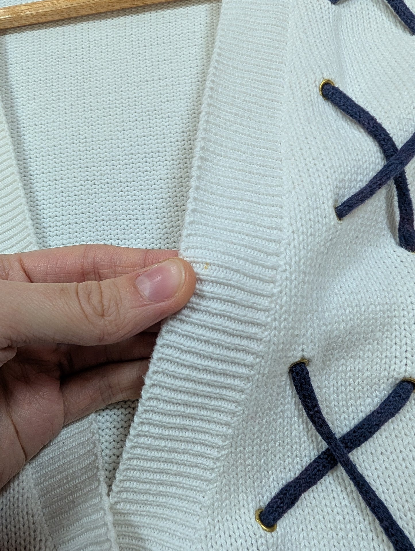 1990s Rene Derhy novelty sailor cotton cardigan - L
