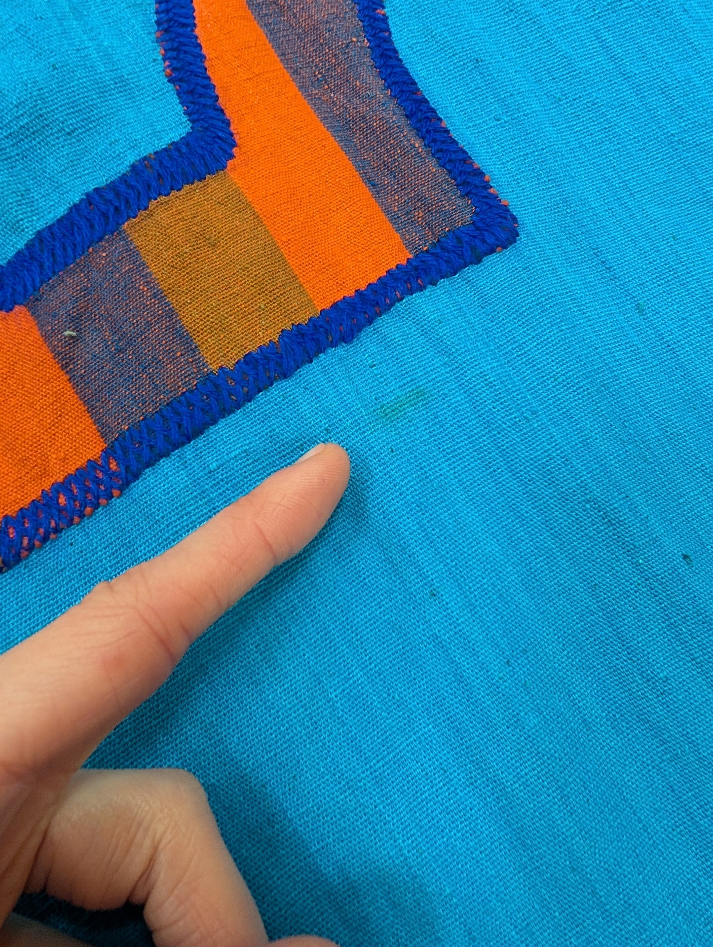 1970s Mexican embroidered cotton dress - XS