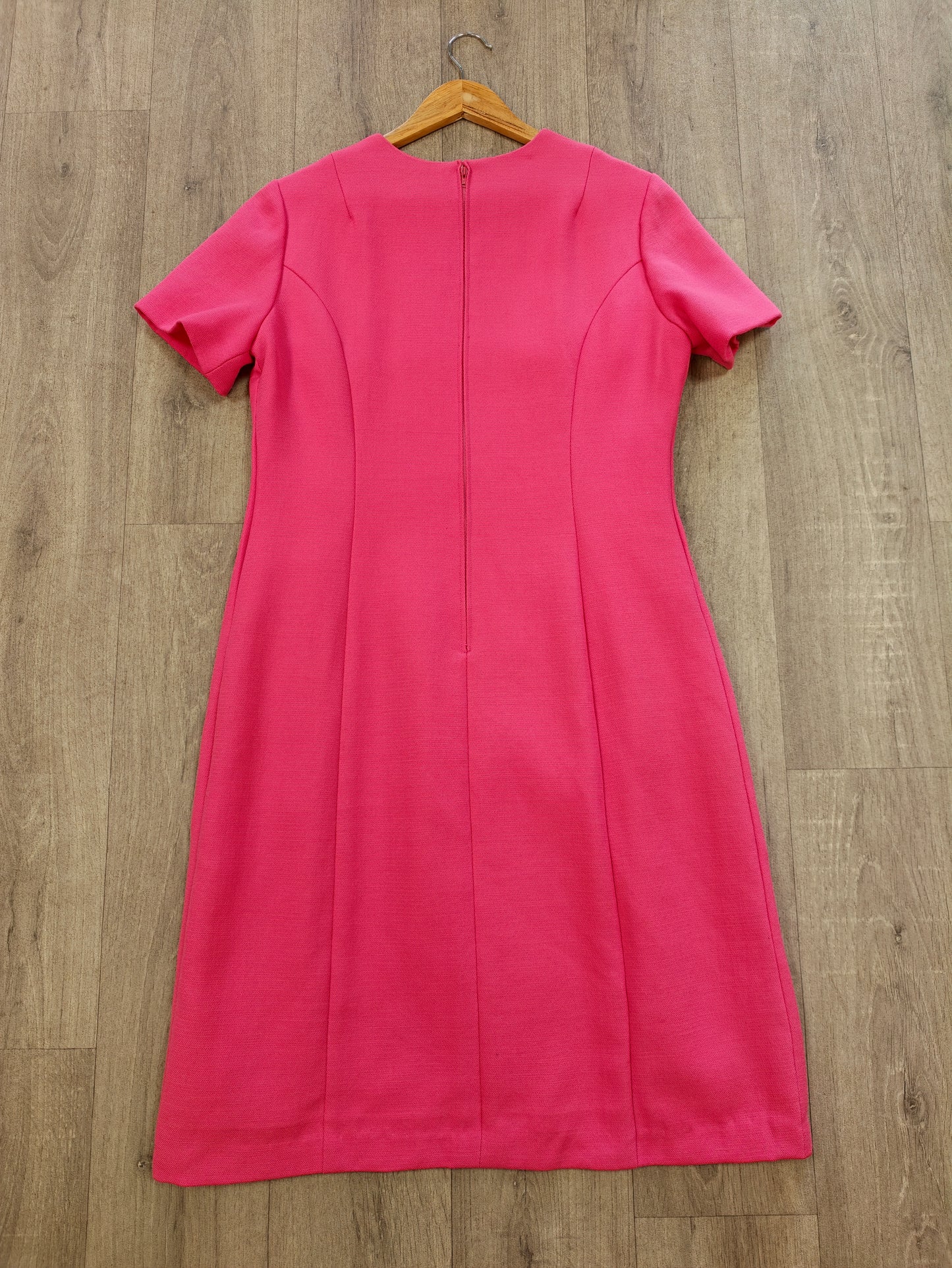 1960s Russell Stuart pink wool dress - M/L/14/16