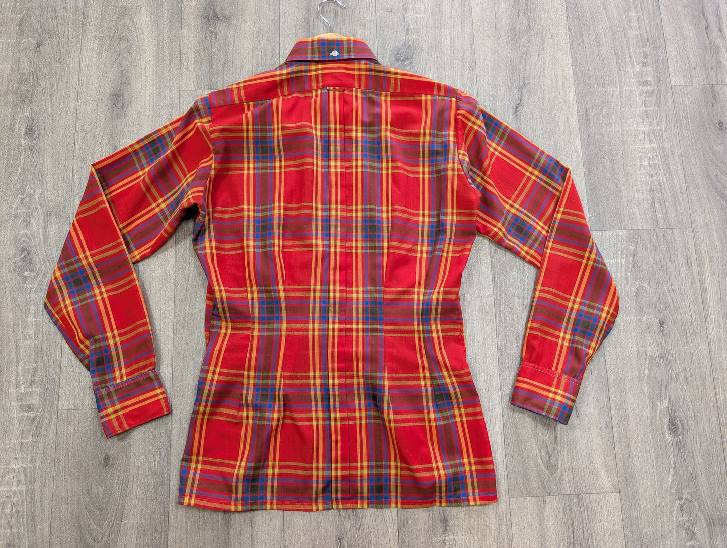 1970s Brutus Trimfit check shirt button down collar