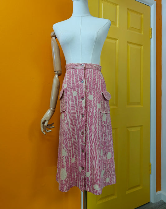 1970s TGL Stockholm cotton skirt - 25" waist