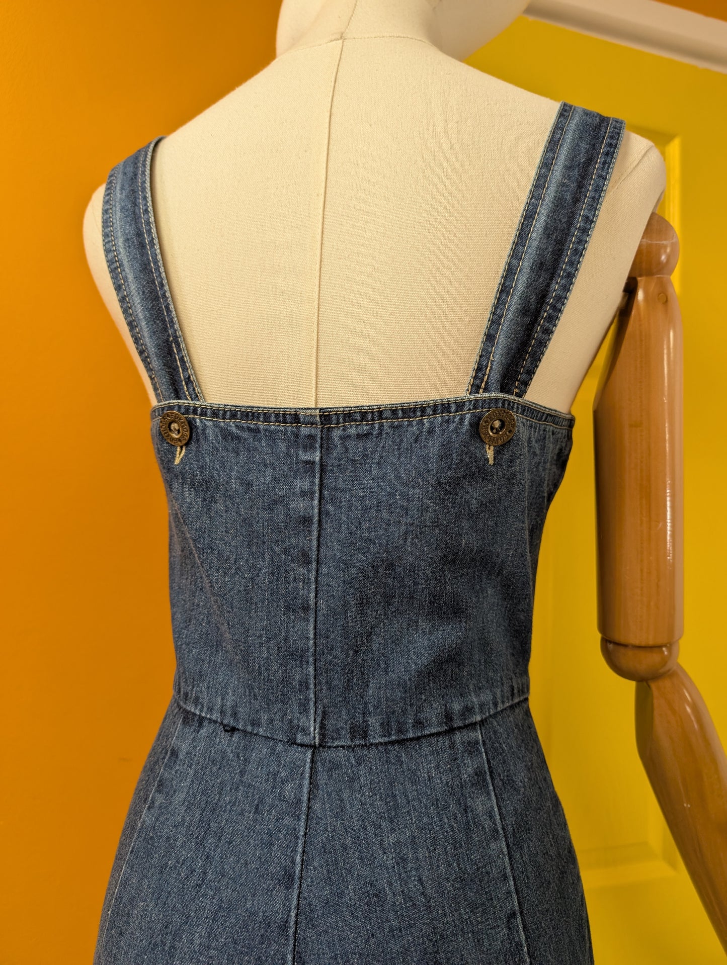 1970s Foxmoor denim zip front jumpsuit - XS/6