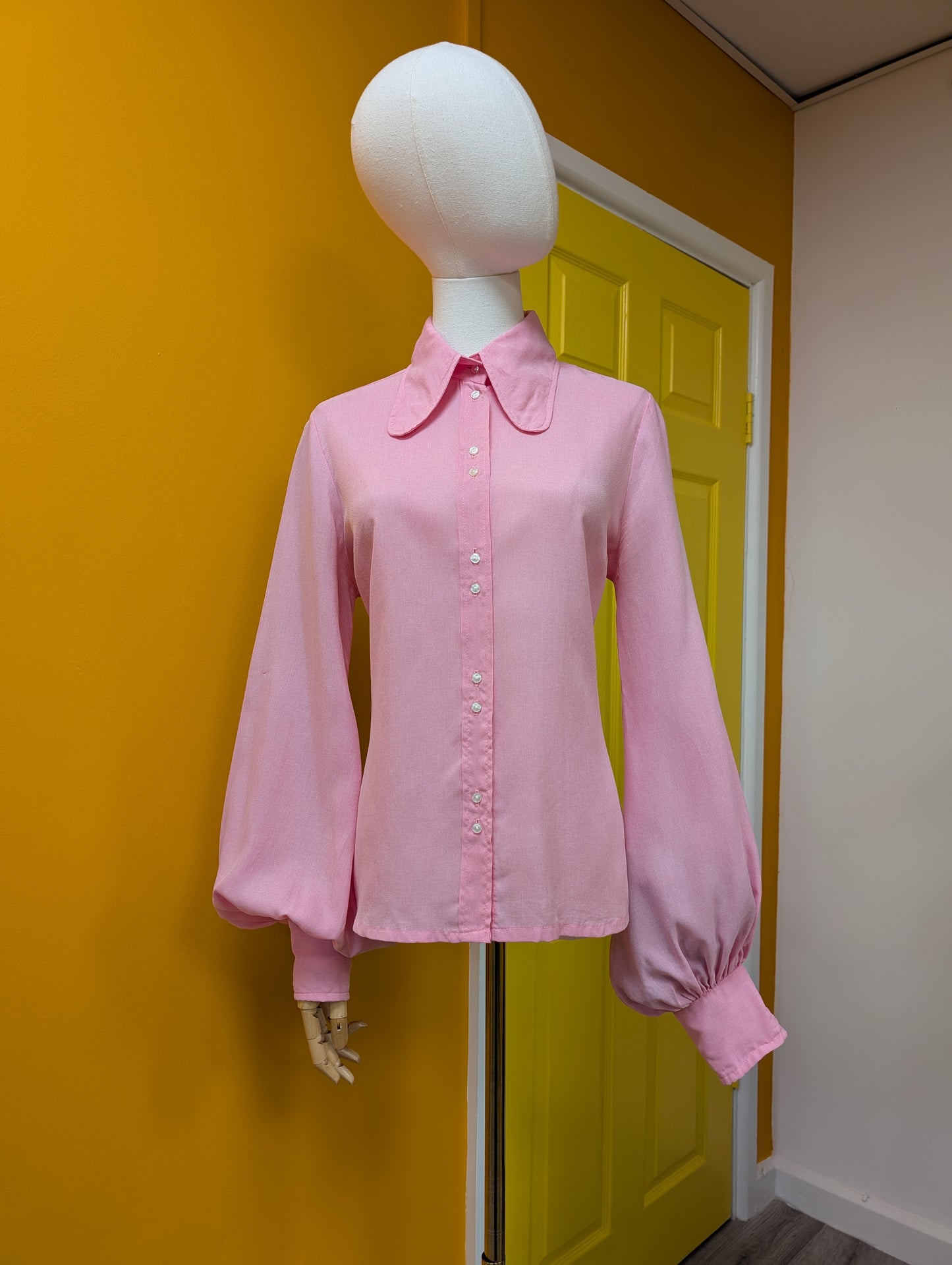 1970s Susy Ware pink shirt - M