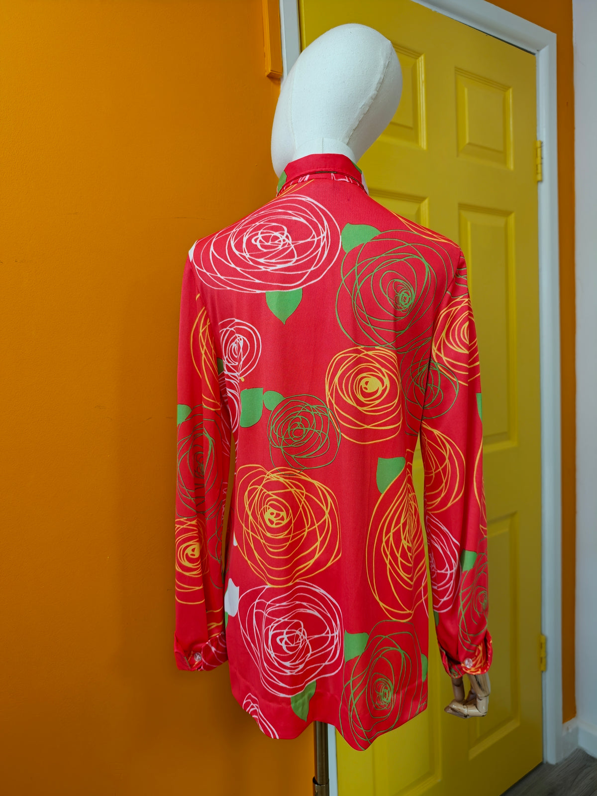 1970s Jantzen dagger collar shirt - M