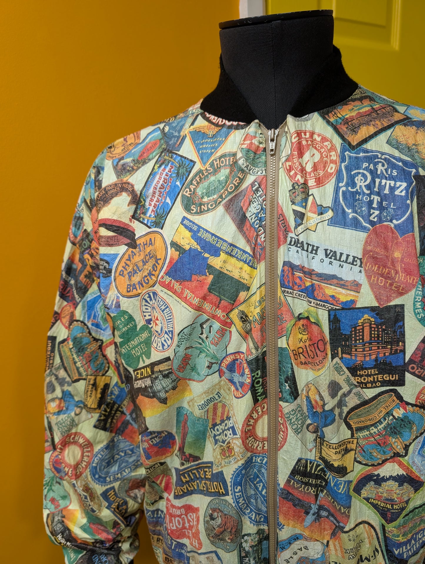 80s/90s Globe Traveller novelty print Tyvek jacket
