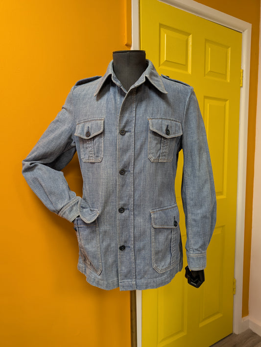1970s St Michael denim safari jacket