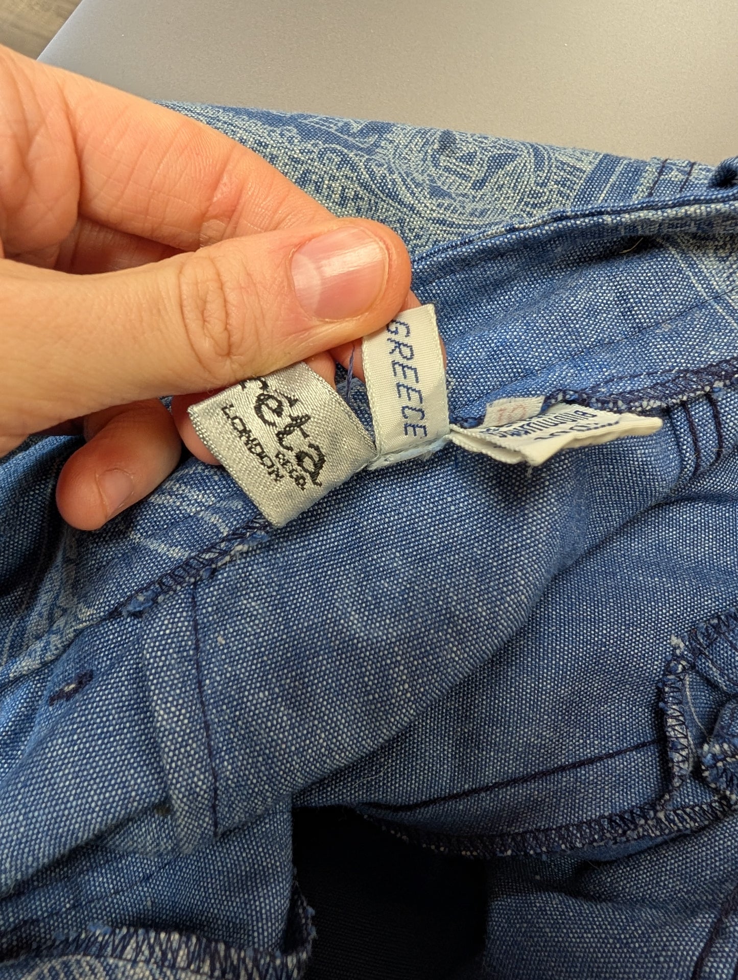 Epic 1970s Dereta novelty dollar bill print flares - 26"W 32"L