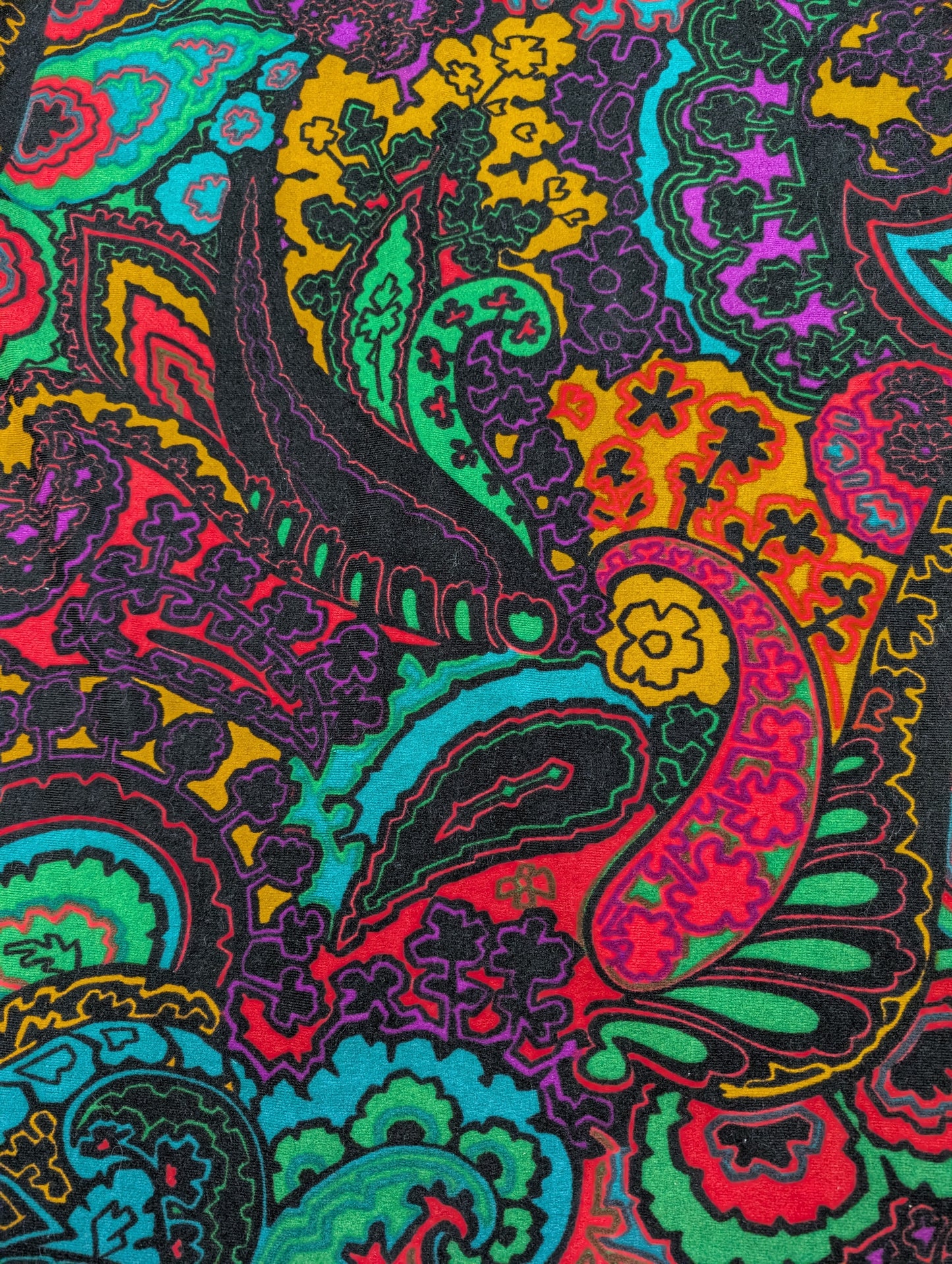 1970s psychedelic paisley maxi dress - M/12