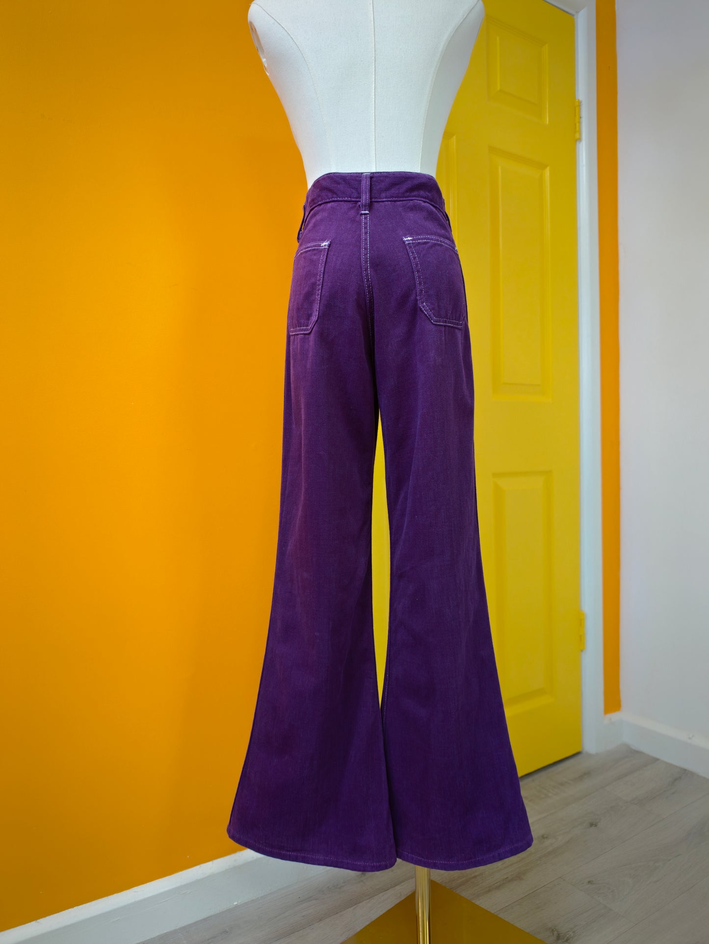 1970s Keynote purple flares - 26" waist