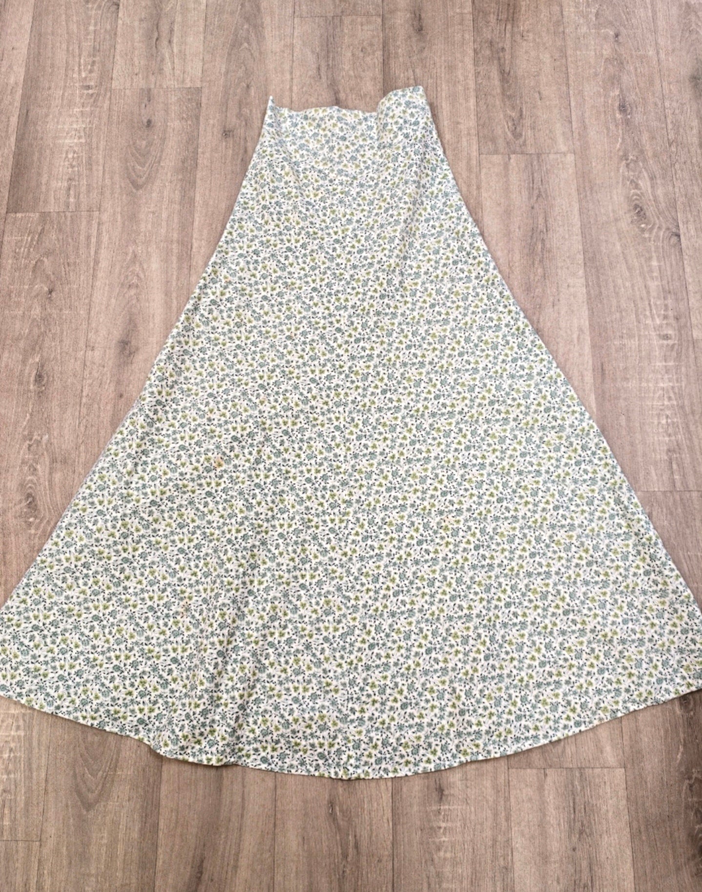 1970s Mabs cotton shirt and maxi skirt - XS/S