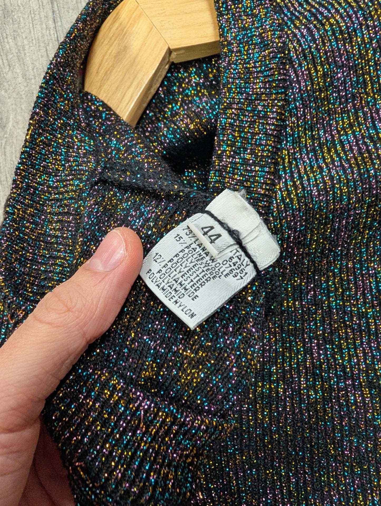 1980s Benetton sparkly wool blend jumper - M