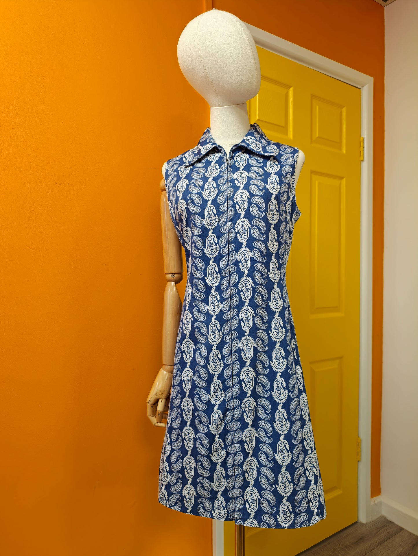 1960s St Michael paisley cotton dress - M/12/14