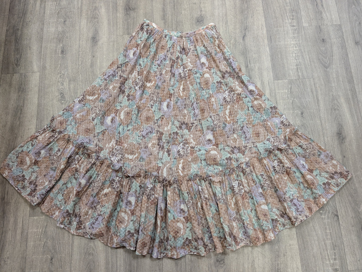 1970s Andre Peters floral blouse and skirt - S/8/10