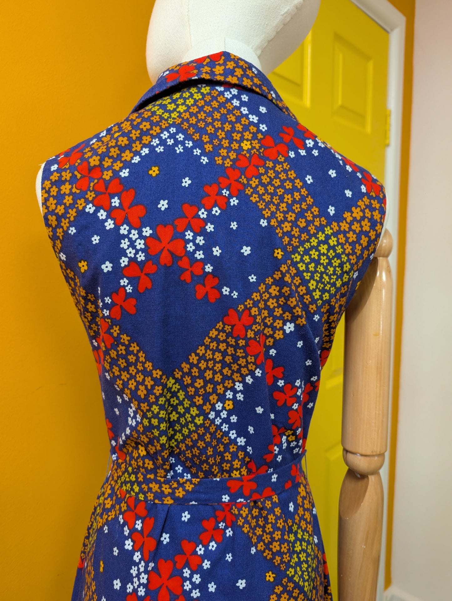 1970s English Lady cotton dress - S/8