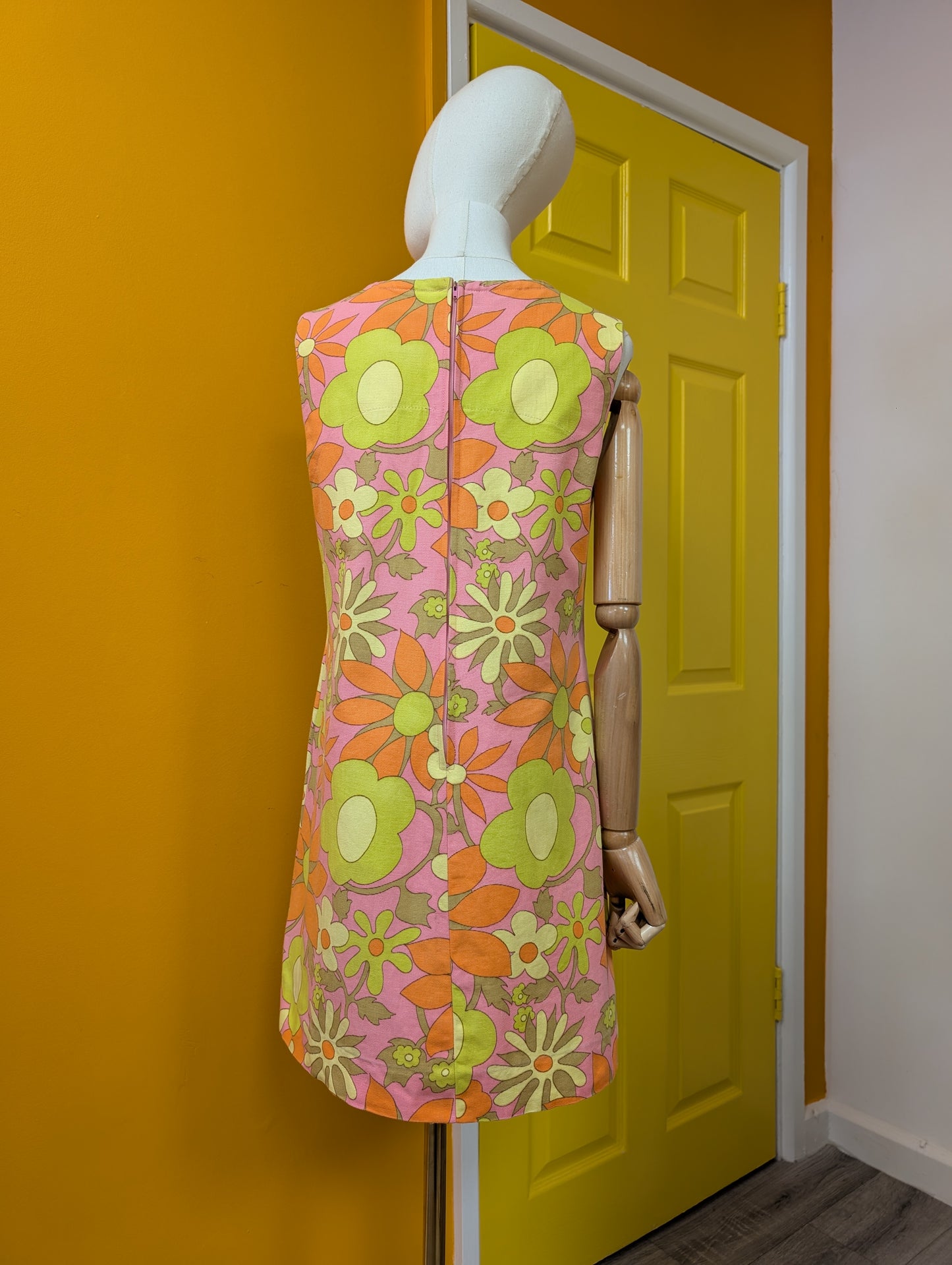 1960s St Michael flower power mini dress - S/M/10/12