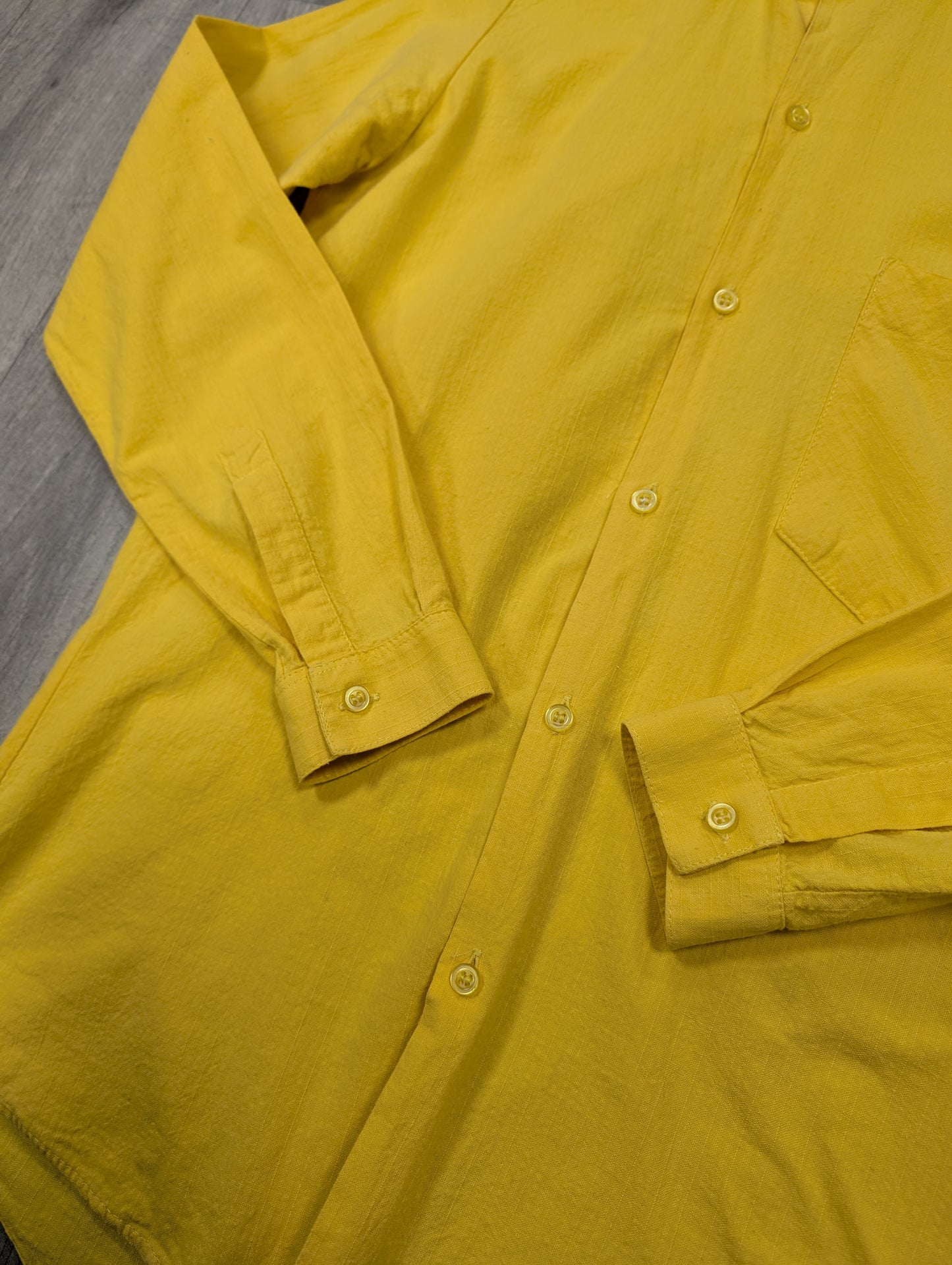 1970s Tapestry yellow cotton shirt