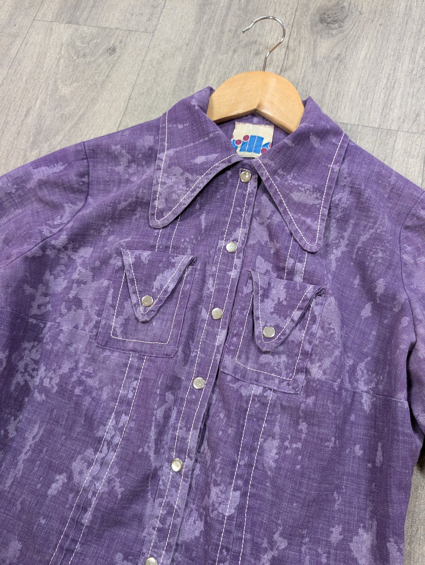 1970s Frills purple jacket - XS/S/6/8