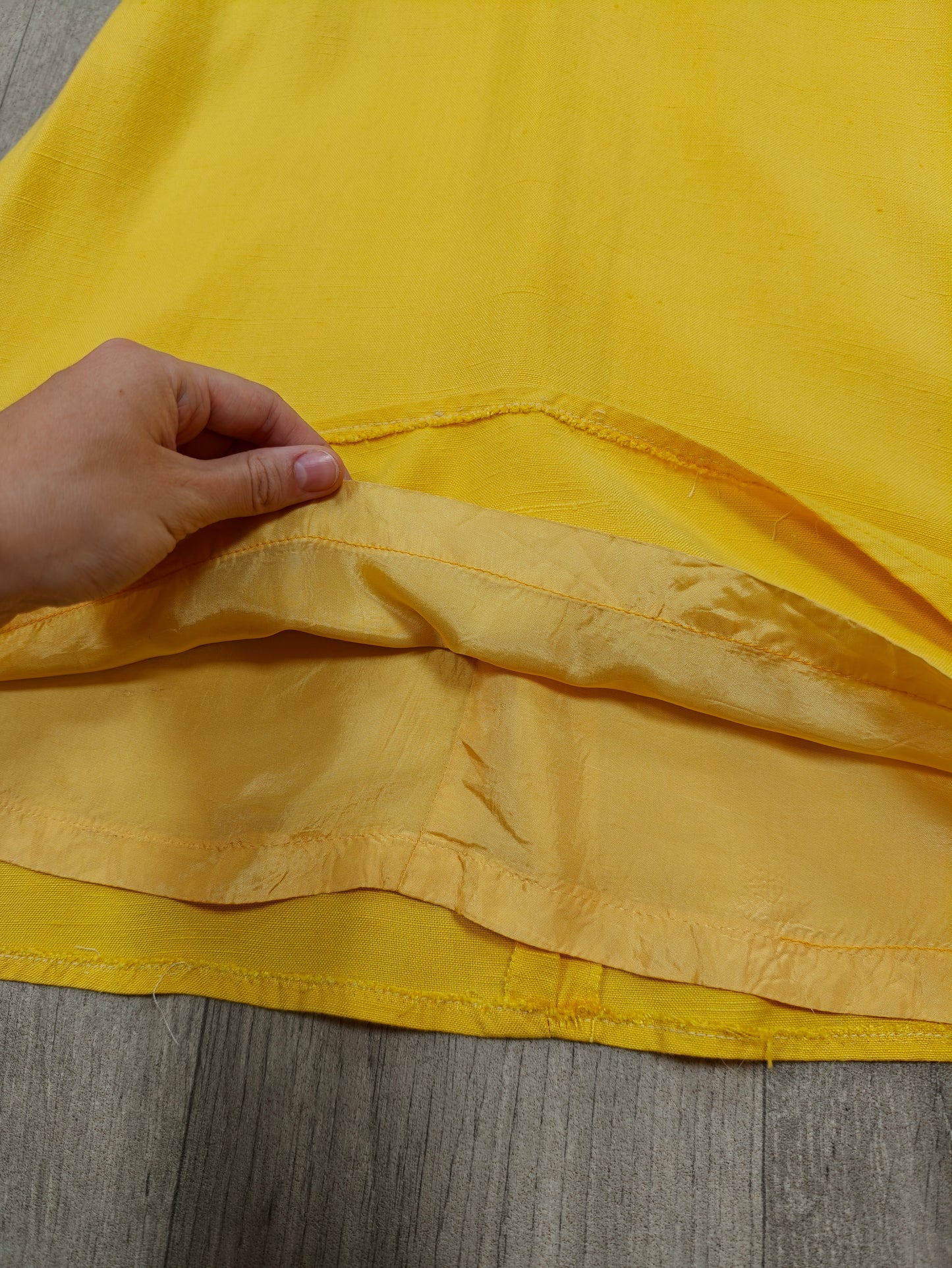 1970s yellow mini dress - S/10