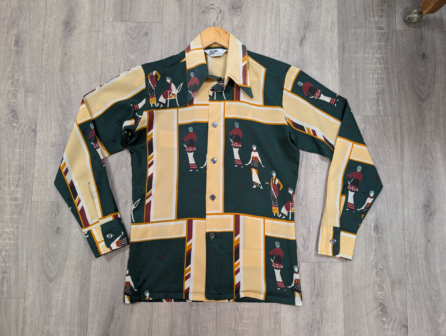 1970s Studio One by Campus novelty print shirt