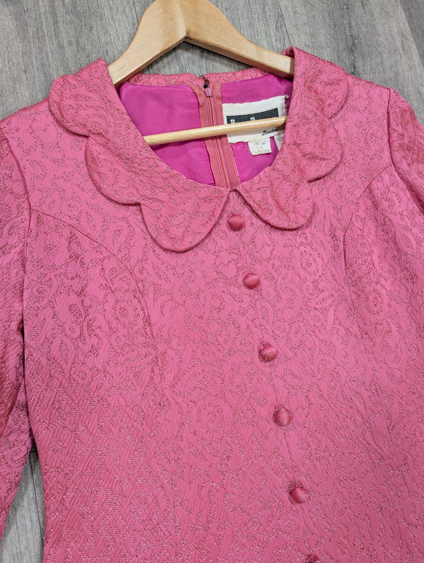 1960s Peter Barron pink dress - M/12/14