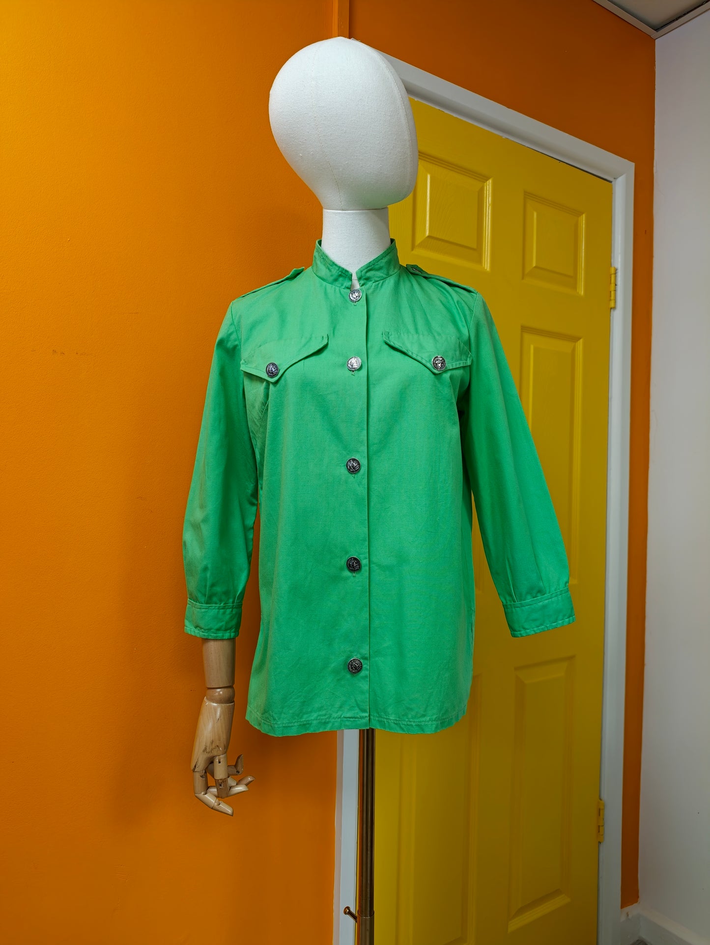 1960s Duke Sportswear green shirt/jacket - XS/S