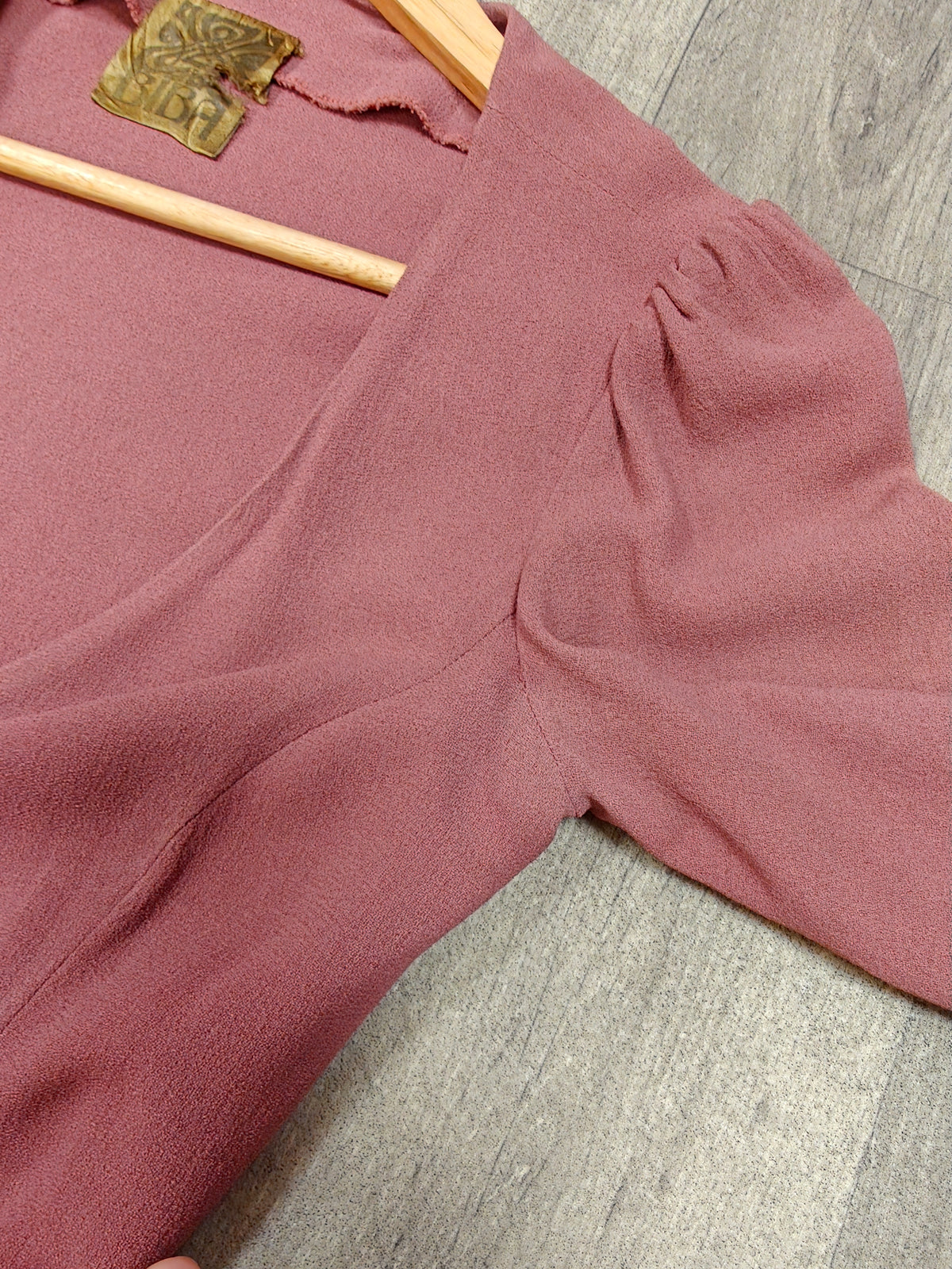 1970s Biba moss crepe wrap dress - XS