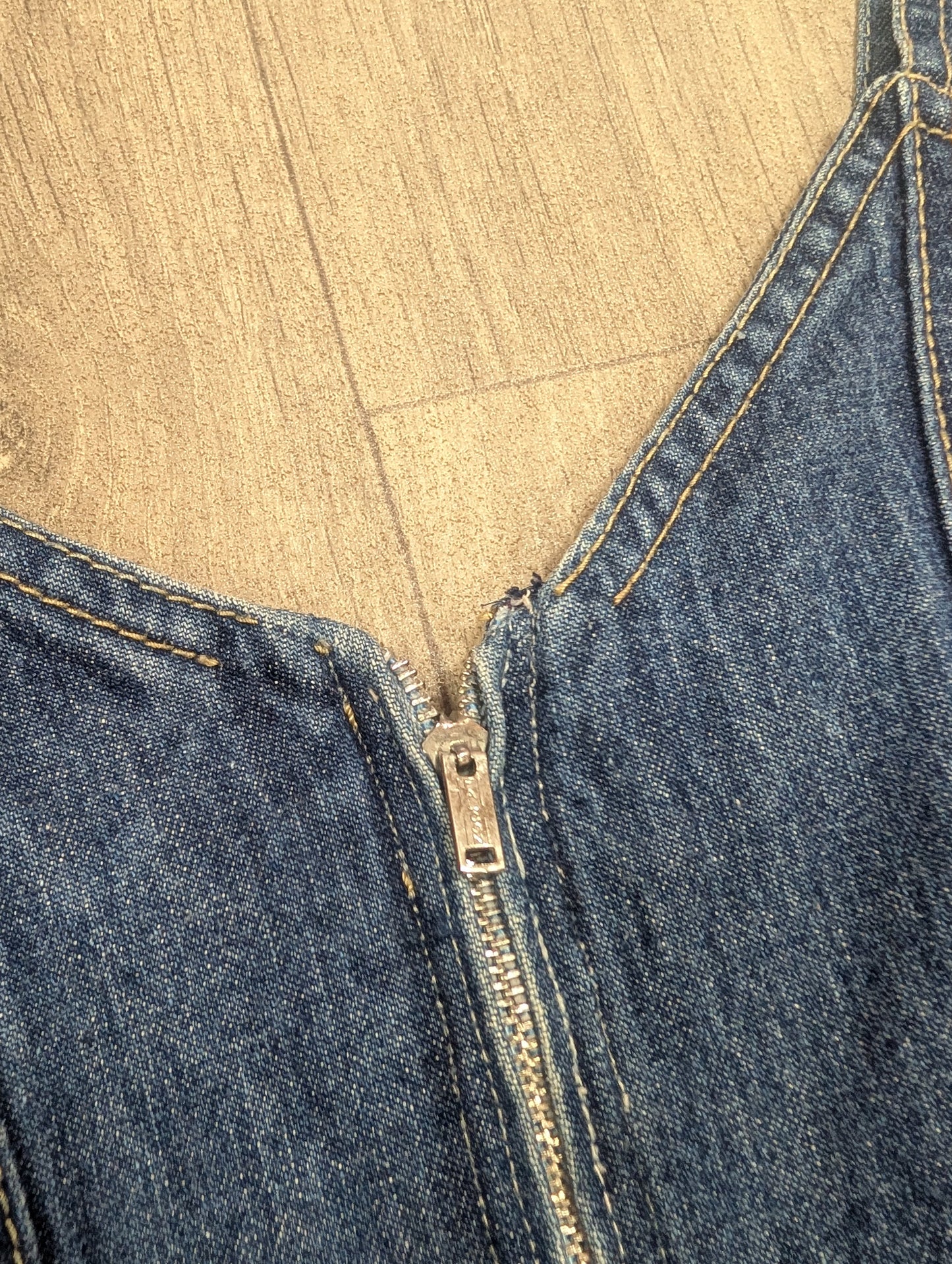 1970s Foxmoor denim zip front jumpsuit - XS/6