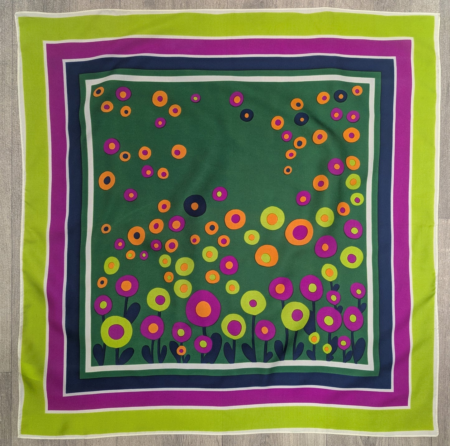 1970s psychedelic flower scarf