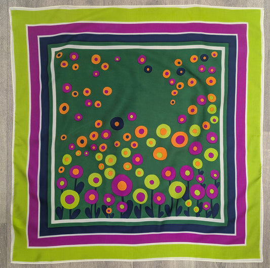1970s psychedelic flower scarf