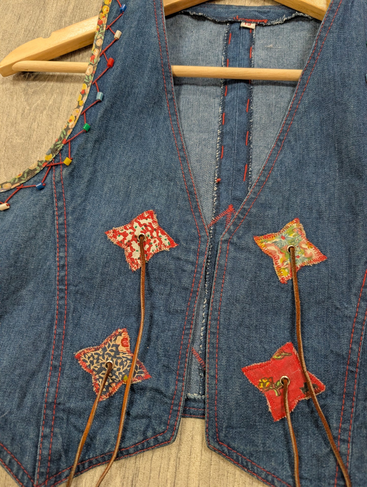 1970s Jump Jeans denim waistcoat - XS