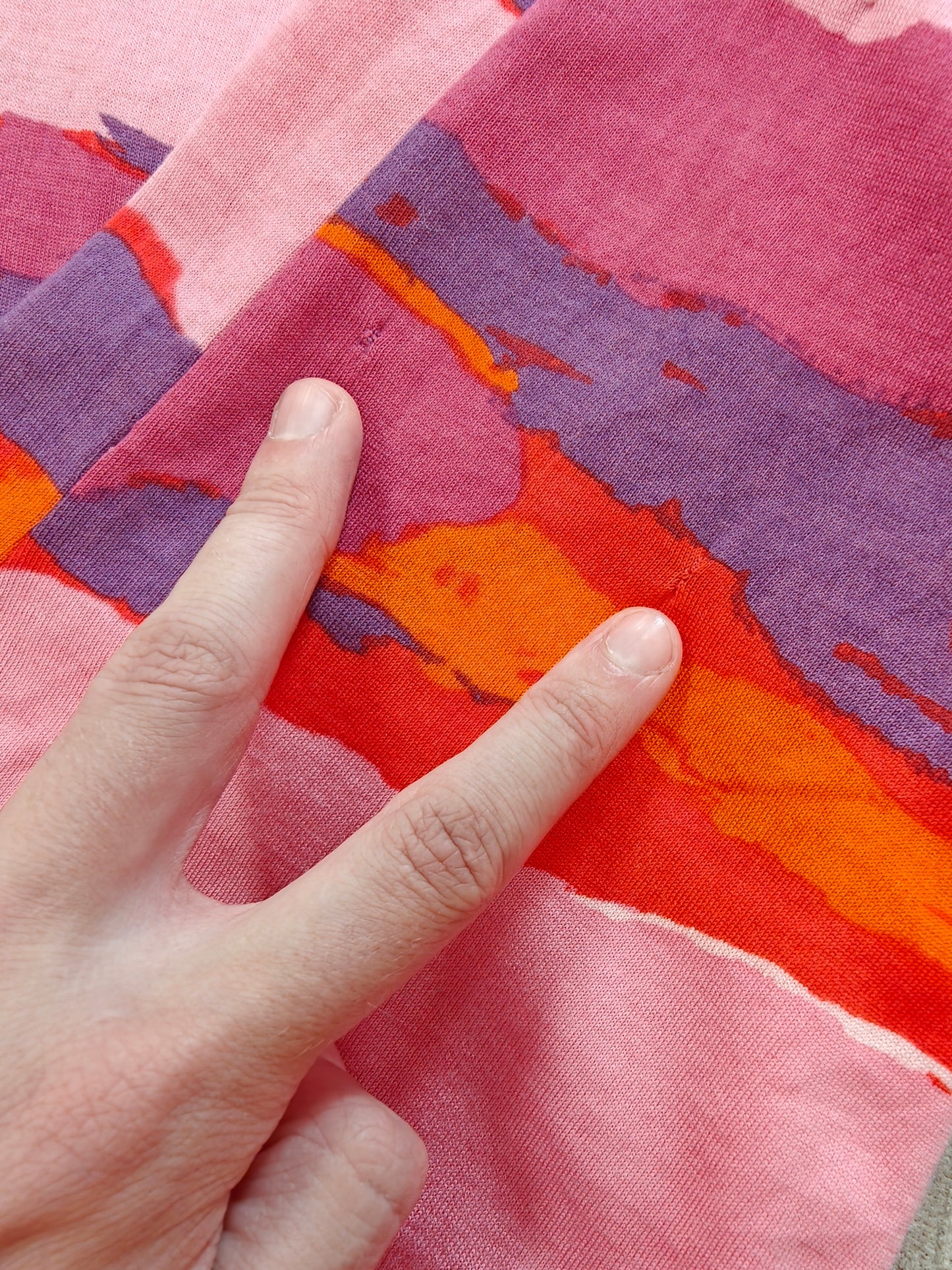 1960s Ken Scott psychedelic pink cotton dress - S/M