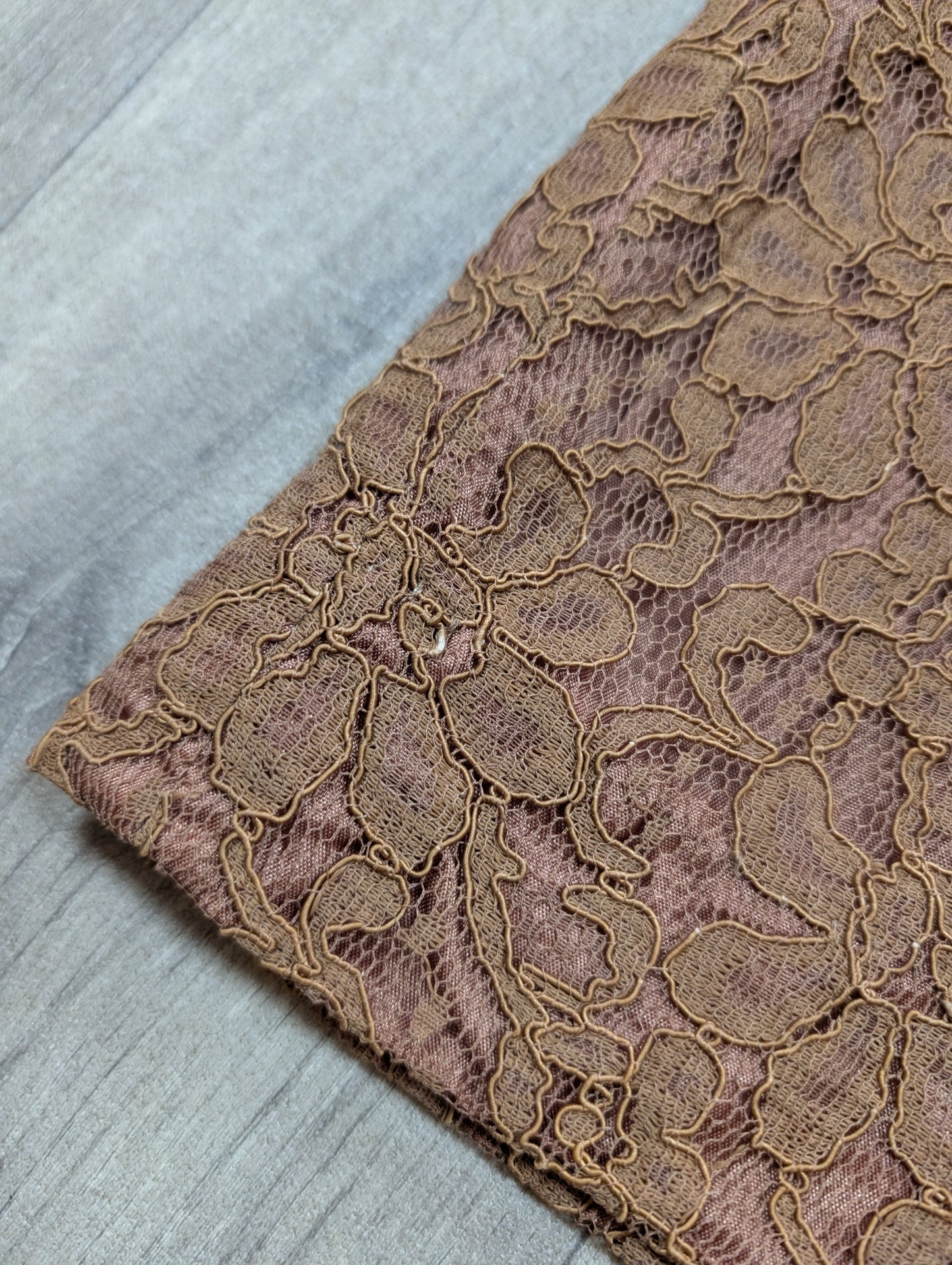 1960s Devonshire Lady brown lace dress suit - S/10