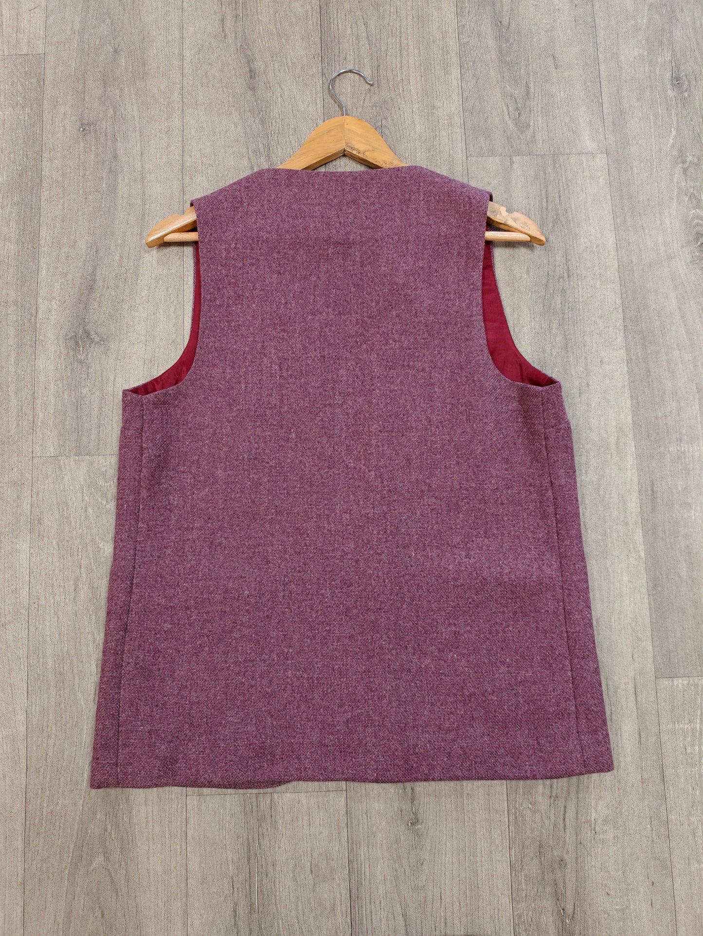 70s/80s purple Scottish wool waistcoat - M