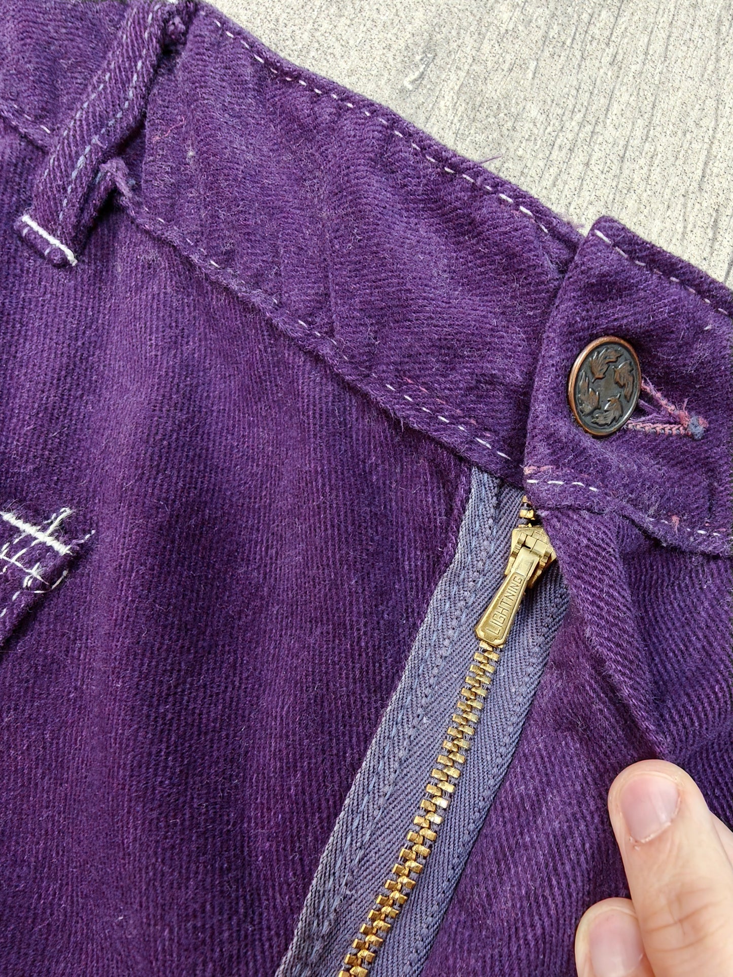 1970s Keynote purple flares - 26" waist