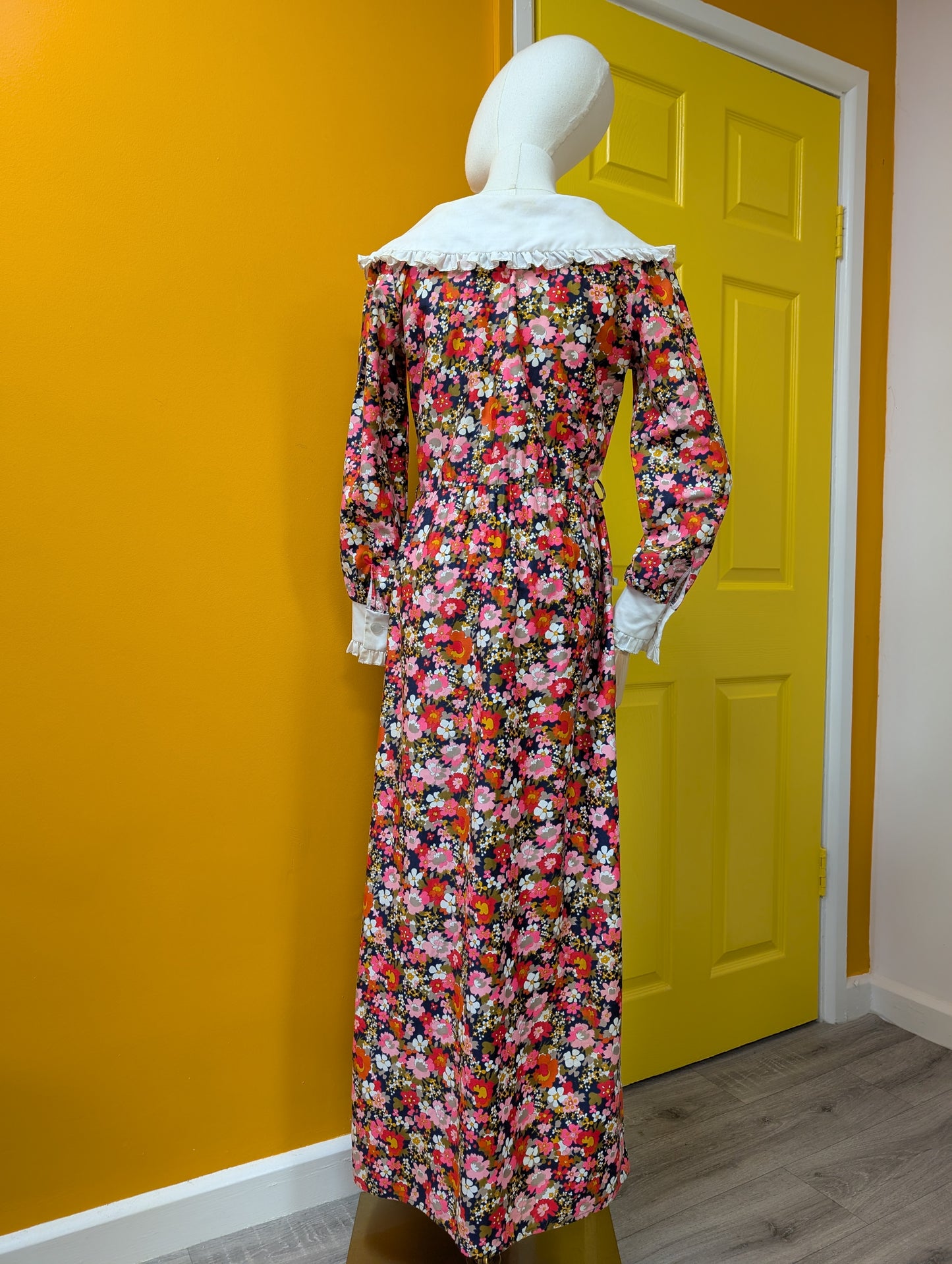 60s/70s St Michael cotton maxi dress - S/10