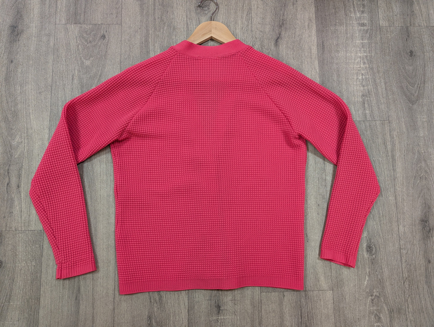 1960s pink crimplene cardigan - S/M