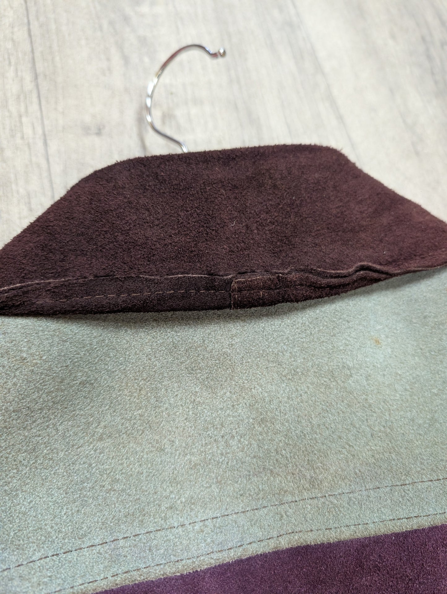 Epic 1970s colour block suede jacket - S/8