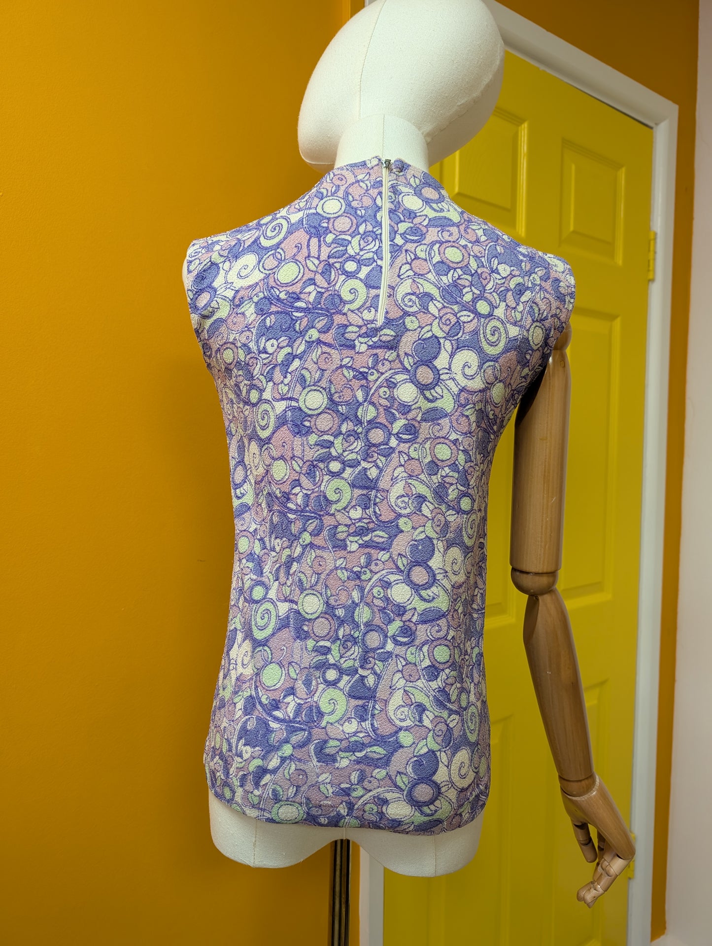 1960s psychedelic purple top - XS