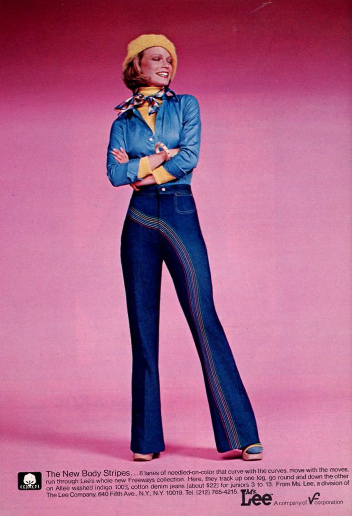 Iconic 1970s Lee rainbow jeans - 28"W 35"L