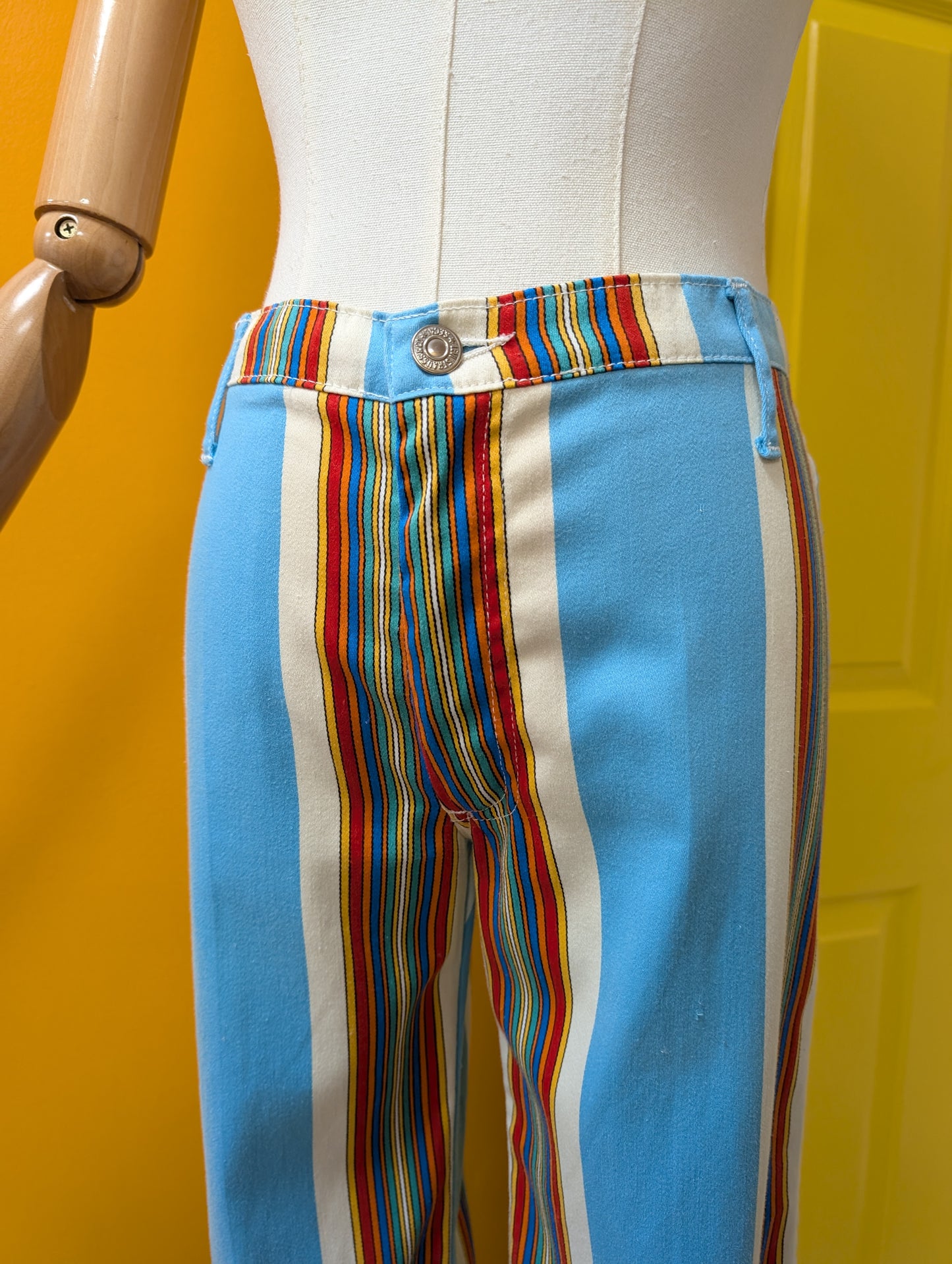 1970s Miss Levi's striped flares - XS