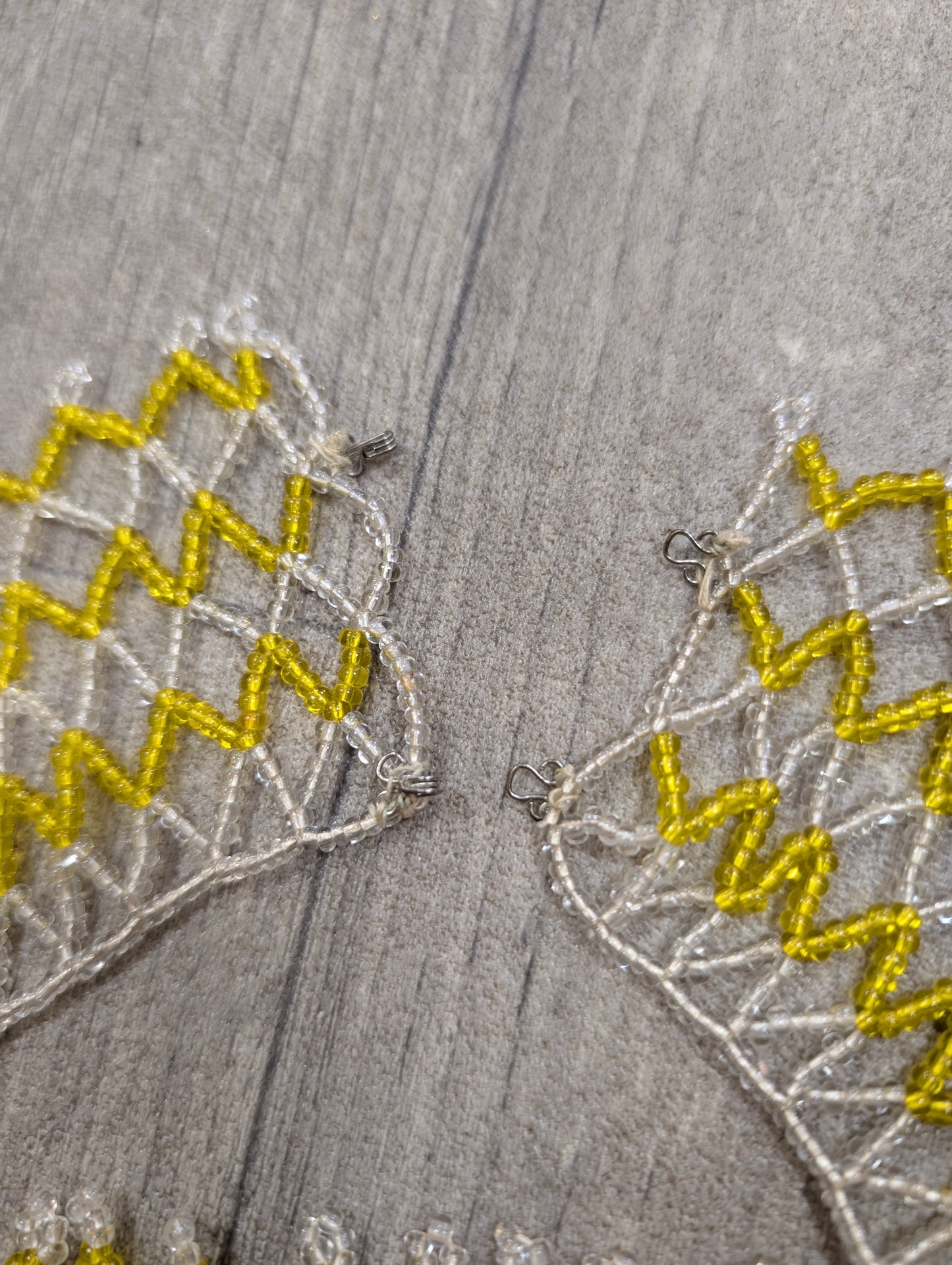 Yellow beaded necklace