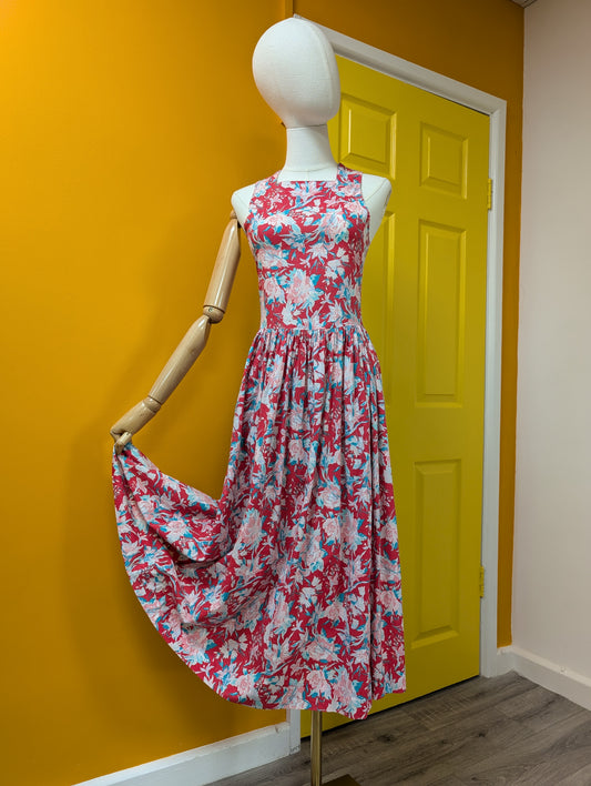 1980s Laura Ashley floral cotton dress - XS/6