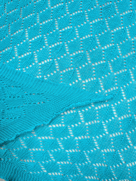 80s/90s unlabelled Laura Ashley green cotton shawl/scarf