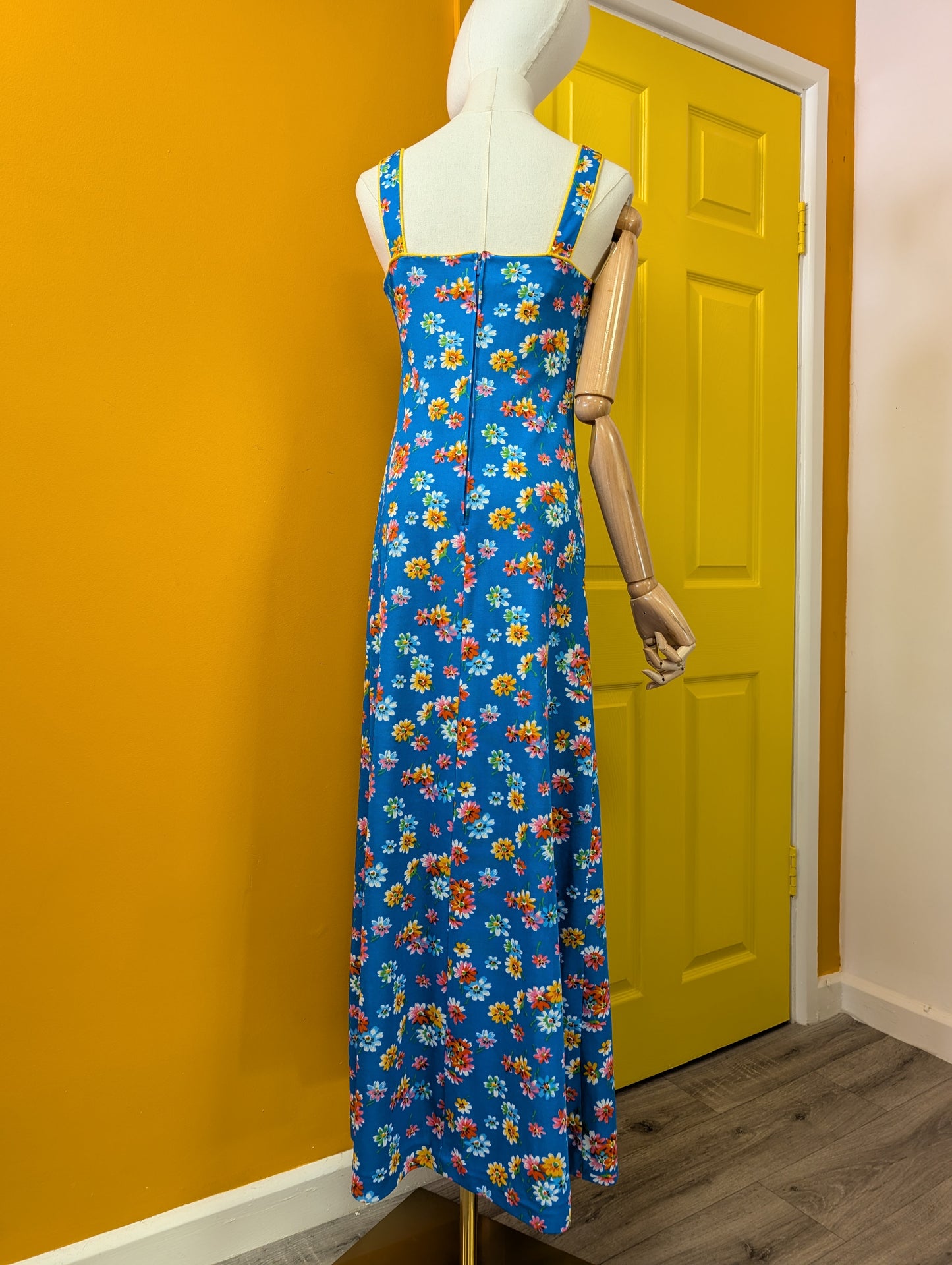 1970s floral maxi dress - S/8