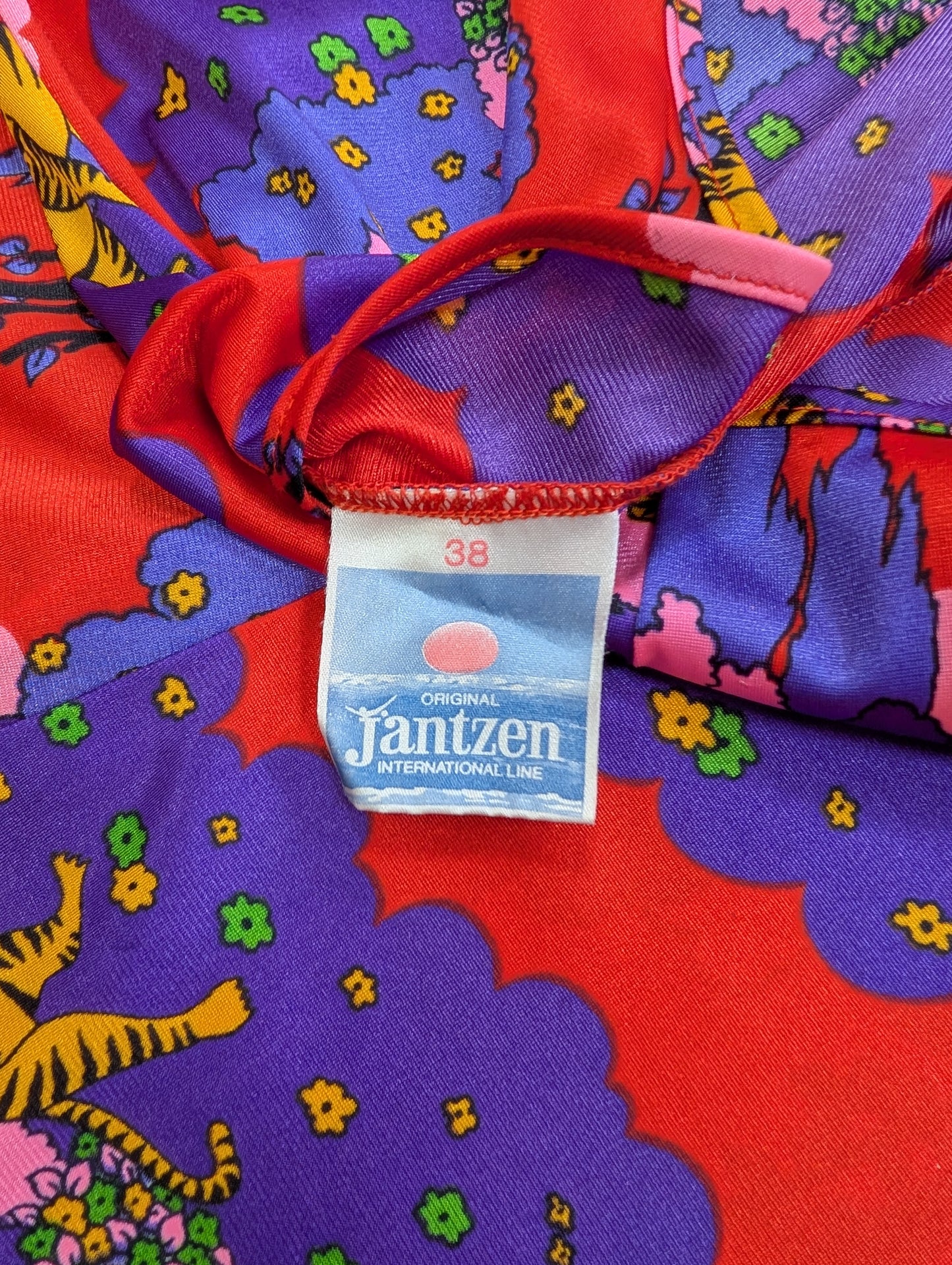 1970s Jantzen novelty tiger print dress - XS