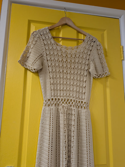 1970s crochet dress - S/8/10