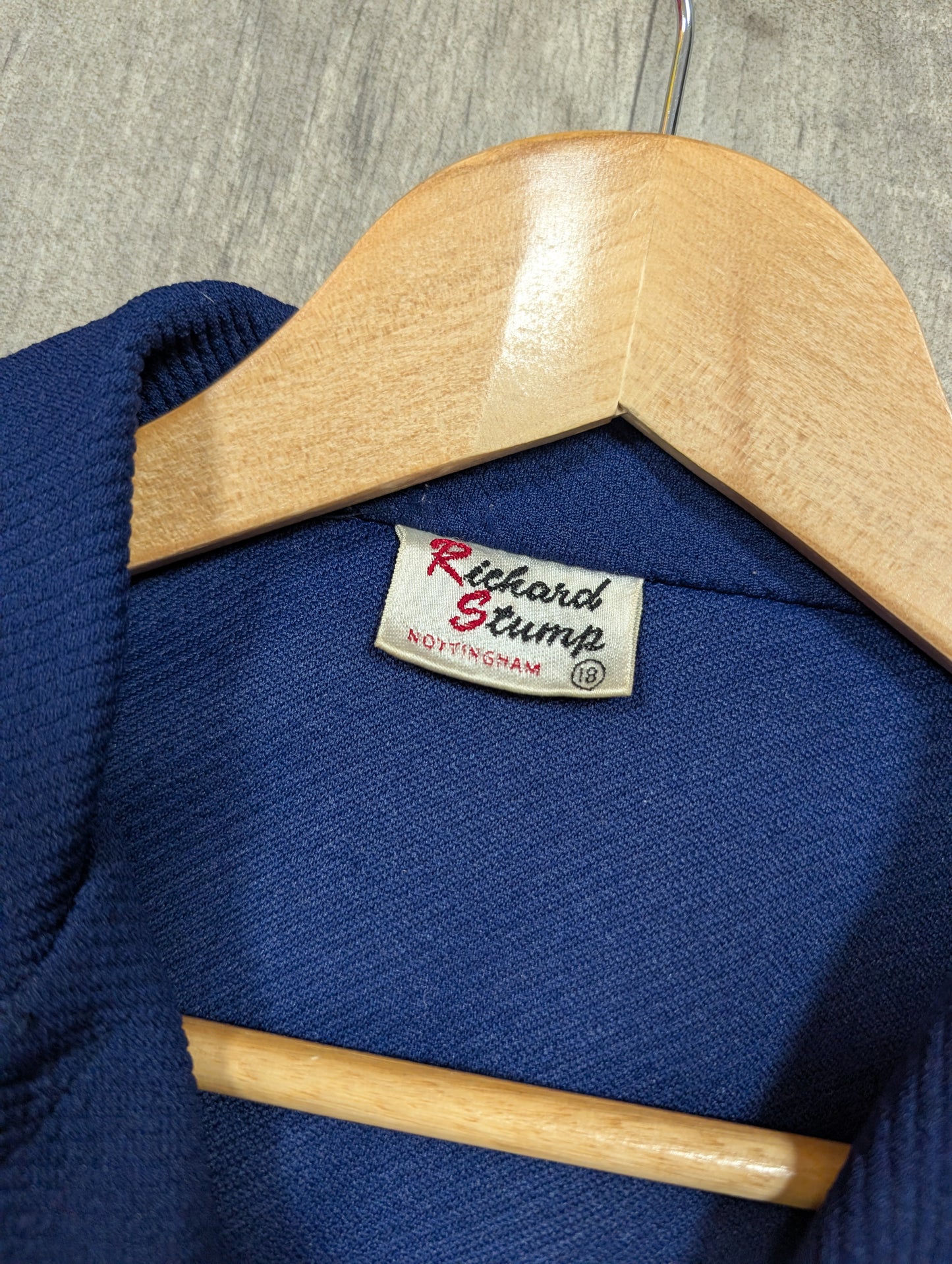 1960s Richard Stump blue crimplene coat - M/L