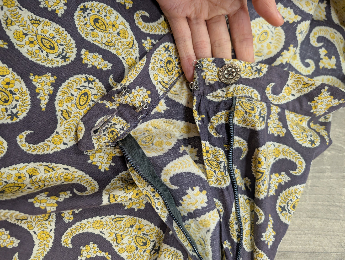 1950s St Michael paisley cotton full circle skirt - 23" waist