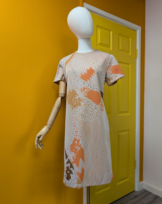1960s crimplene dress - L/16