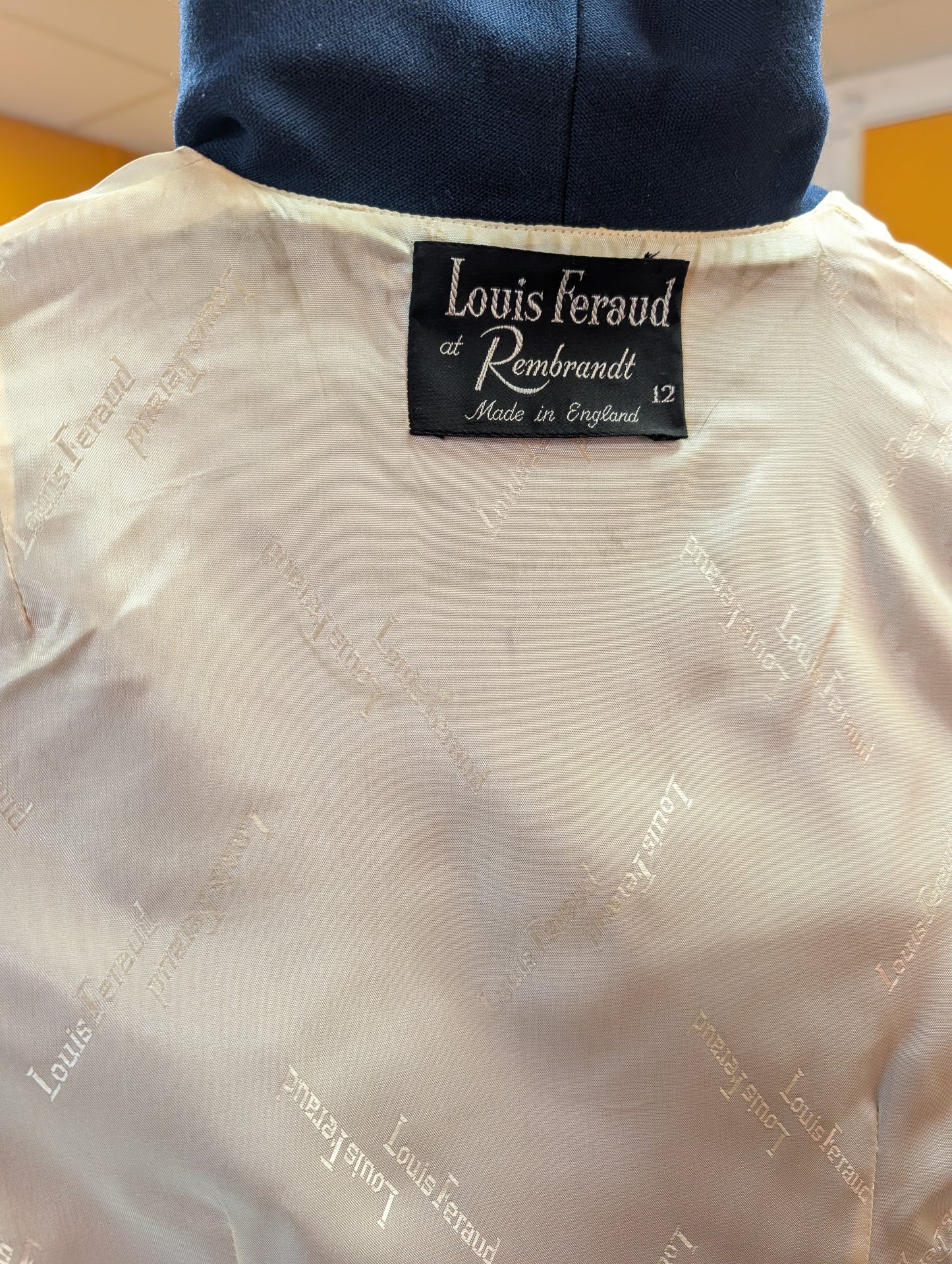 1960s Louis Feraud at Rembrandt navy pure new wool dress - S/8